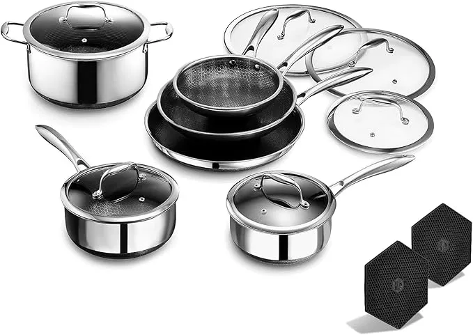 Hybrid Nonstick 14-Piece Cookware Set