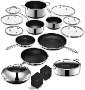 Hybrid Nonstick 18-Piece Cookware Set