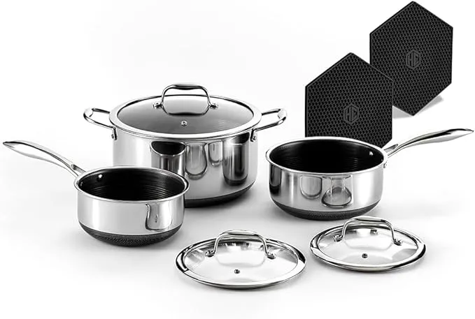 Hybrid Nonstick 6-Piece Pot Set